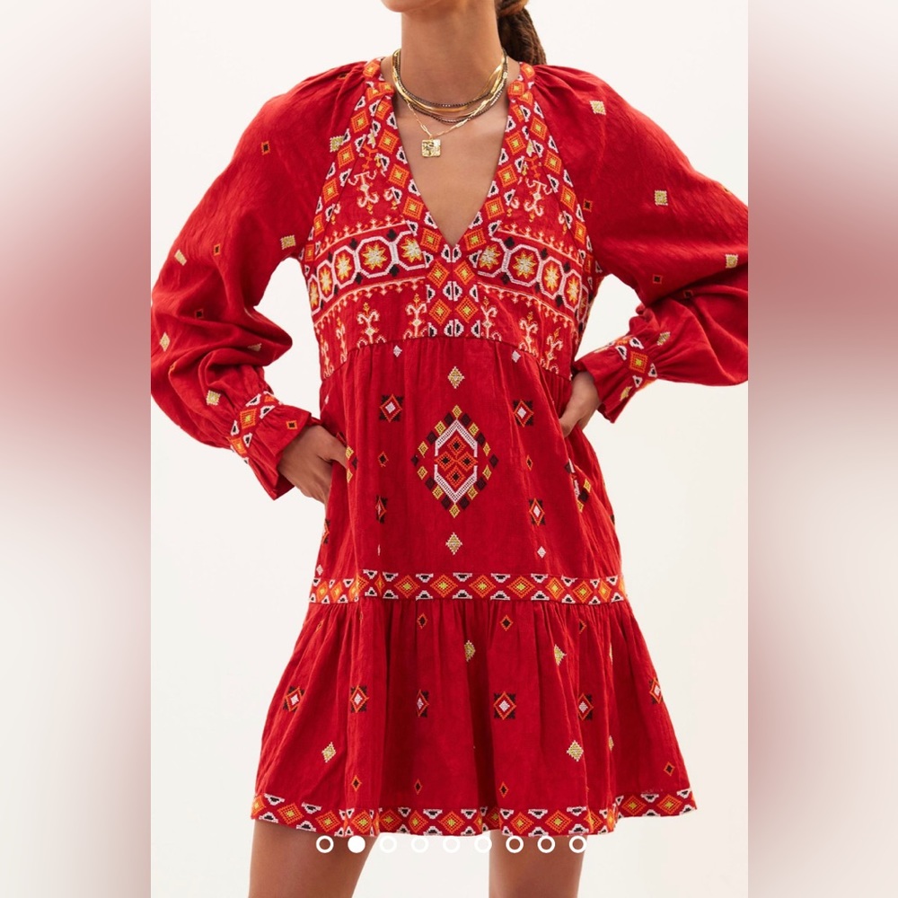Anthropologie Embroidered Tunic Dress Size 3X